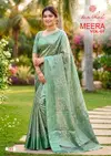 Meera Vol 7 By Kashvi Brasso Doby Border Zari Printed Sarees